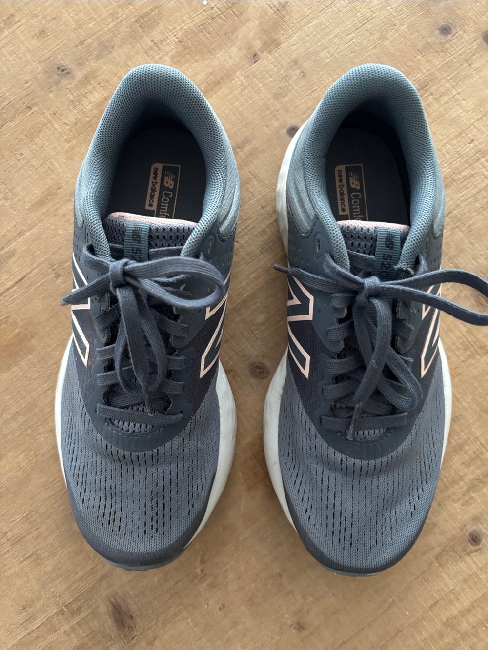 New Balance Charcoal Gray and Light Pink Women's Runners - Picture 5 of 7